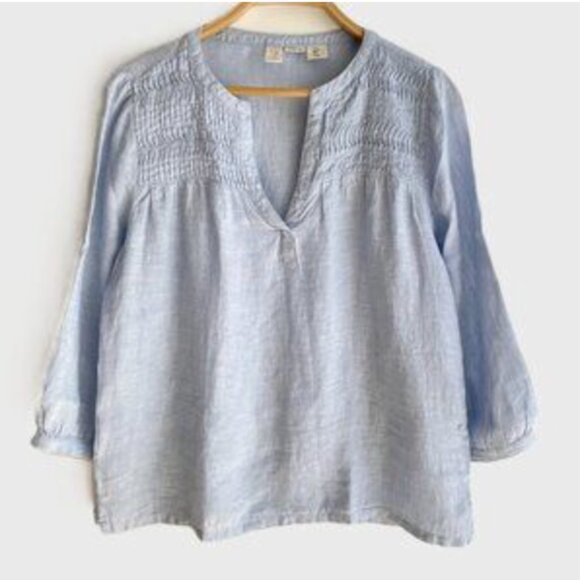 Joie Shirt Top 100% Linen Blouse,  Powder Blue, Size S NWT - Picture 1 of 4